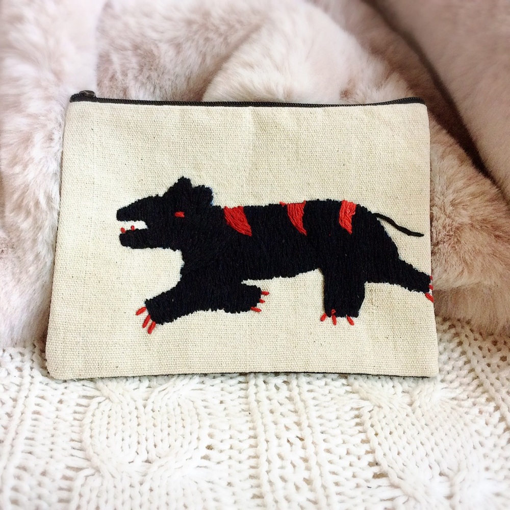 BOHO Black Tiger Pouch
